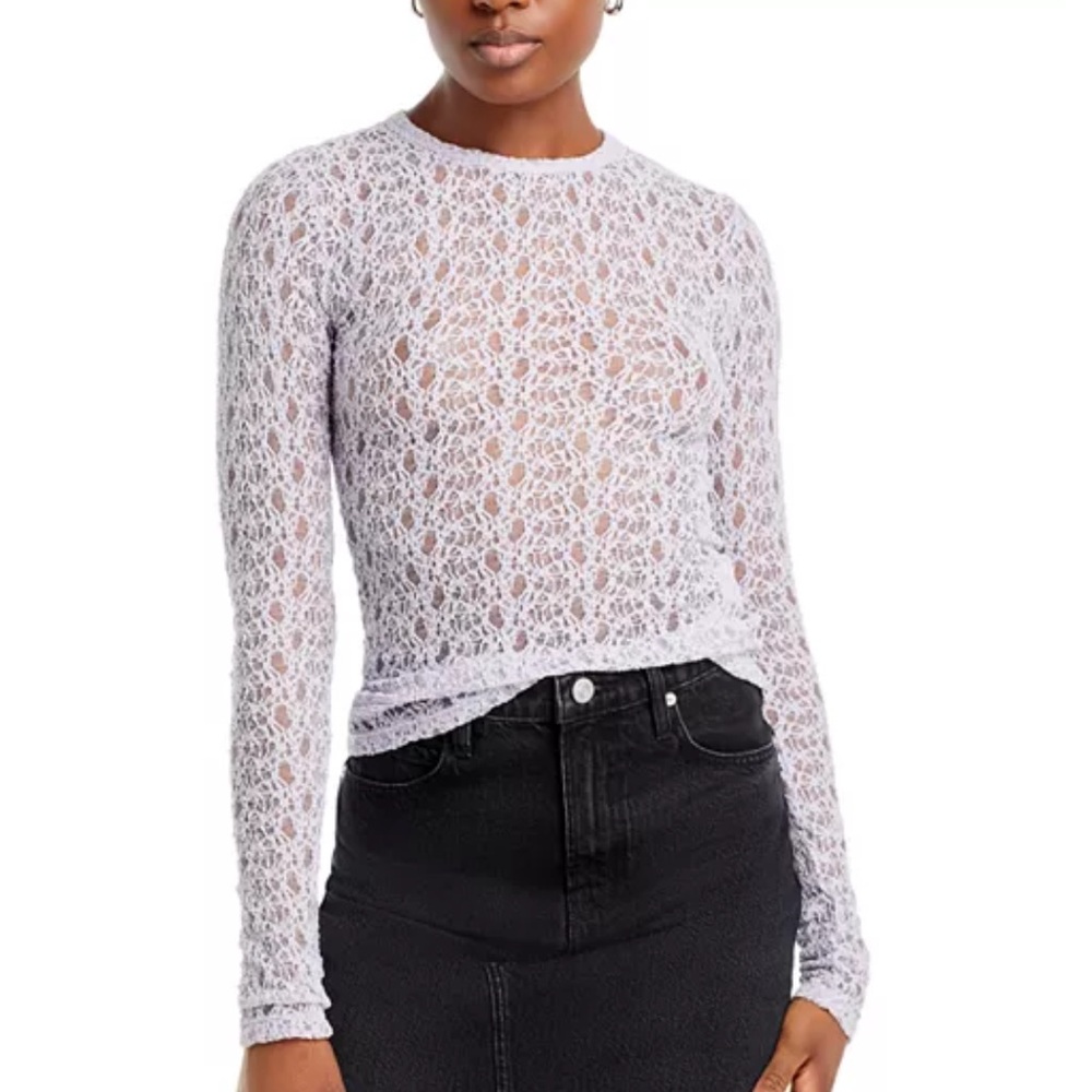 FRAME
Crewneck Long Sleeve Mesh Top